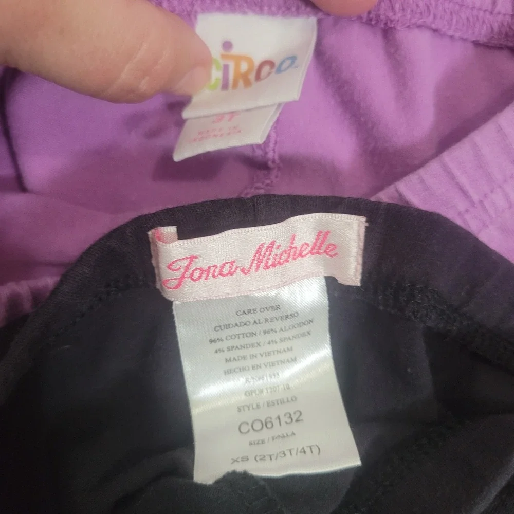 Old Navy Circo 3T Bike Shorts Bundle 4PK Pink Polka Dot Purple Black Elastic